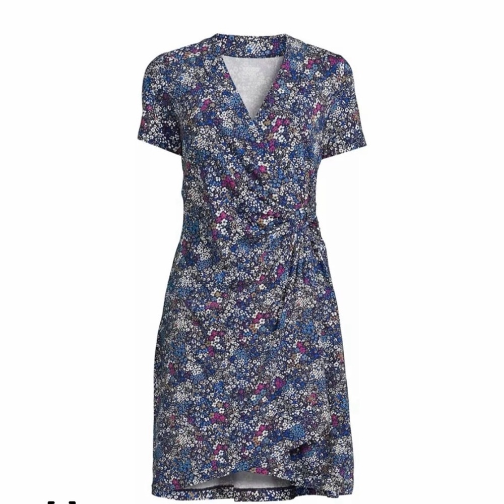 Lands' End Blue and Purple Floral dress